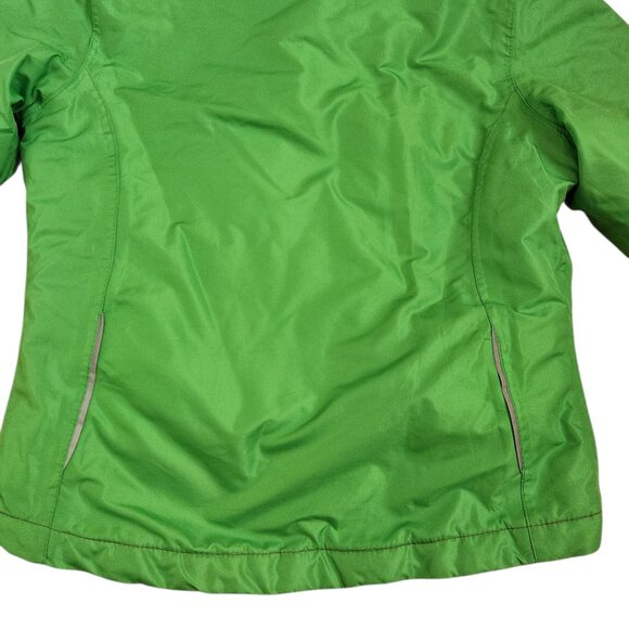 Girls’ Ski Jacket, Size 6–8, 122/128 cm Green with White & Pink Accents - Picture 5 of 8